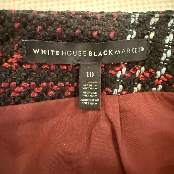 WHBM - Mini Skirt in Plaid Wool Blend - size 10 - Picture 3 of 6